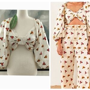 New FARM RIO Embroidered Crop Top